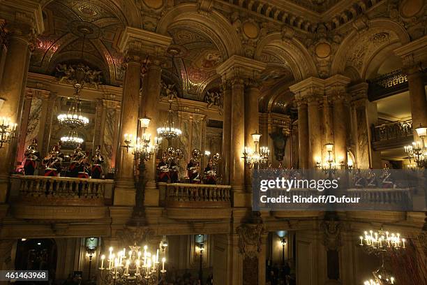 Internal View of the Pasteur Weizmann Institute 40th anniversary celebration at Opera Farnier in Paris at Opera Garnier on January 12, 2015 in Paris,...