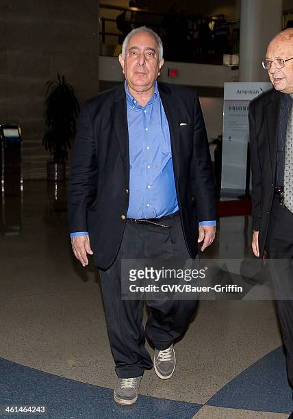 Ben Stein is seen at LAX airport on January 08, 2014 in Los Angeles, California.