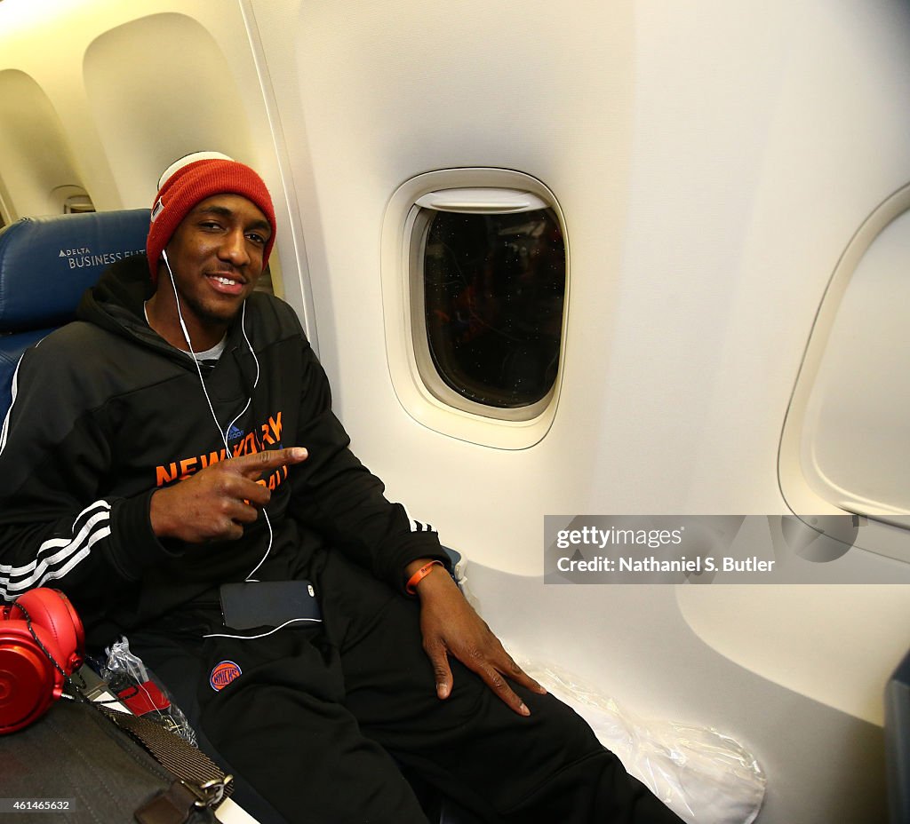 New York Knicks Depart For NBA Games In London