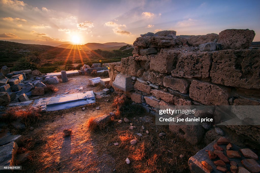 Ruins at Itanos near Palekastro, Crete, Greece