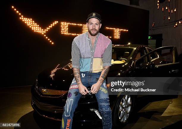 Stylist Johnny Wujek attends West Coast Reveal Of The New 2016 Next Generation Chevrolet Volt at Quixote Studios on January 12, 2015 in Los Angeles,...