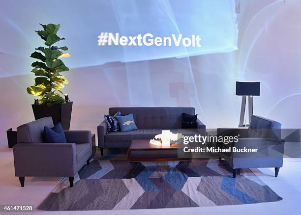 General view of the atmosphere at West Coast Reveal Of The New 2016 Next Generation Chevrolet Volt at Quixote Studios on January 12, 2015 in Los...