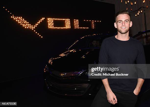 Tv personality Jonny Drubel attends West Coast Reveal Of The New 2016 Next Generation Chevrolet Volt at Quixote Studios on January 12, 2015 in Los...