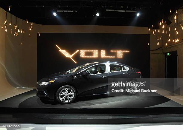 General view of the atmosphere at West Coast Reveal Of The New 2016 Next Generation Chevrolet Volt at Quixote Studios on January 12, 2015 in Los...