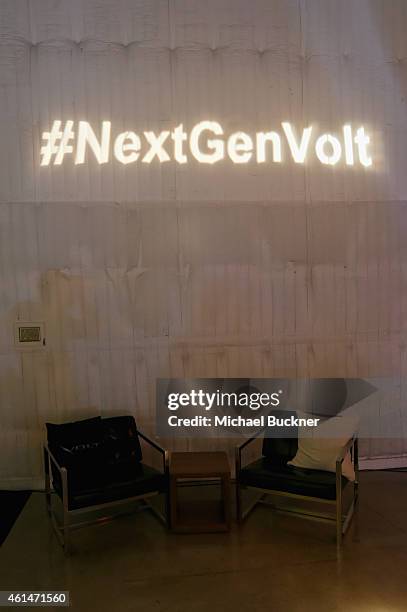 General view of the atmosphere at West Coast Reveal Of The New 2016 Next Generation Chevrolet Volt at Quixote Studios on January 12, 2015 in Los...