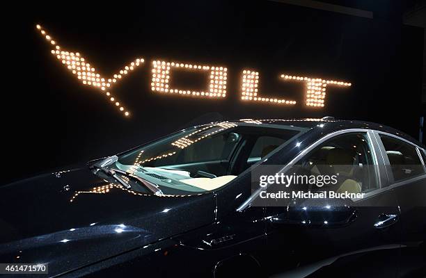 General view of the atmosphere at West Coast Reveal Of The New 2016 Next Generation Chevrolet Volt at Quixote Studios on January 12, 2015 in Los...