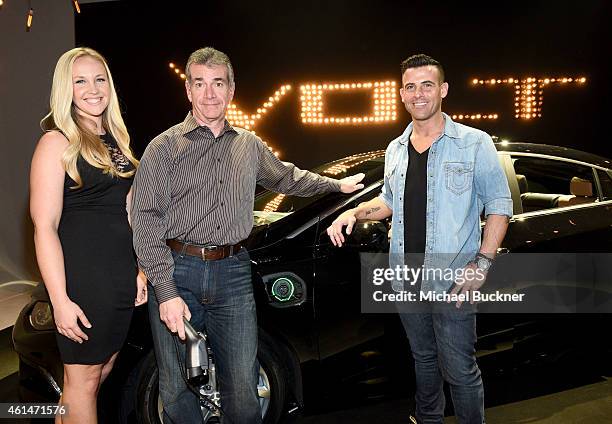 Nicole Clare, Group Manager GM West Coast Communications Dave Barthmuss and Chevrolet Communications Shad Balch attend West Coast Reveal Of The New...