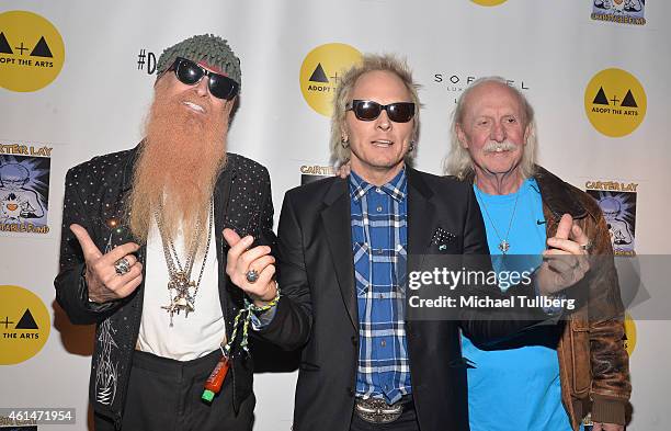 Musicians Billy Gibbons, Matt Sorum and Butch Trucks attend Adopt The Arts Live Benefit Concert For LAUSD Elementary Schools at The Roxy Theatre on...