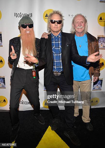 Musicians Billy Gibbons, Matt Sorum and Butch Trucks attend Adopt The Arts Live Benefit Concert For LAUSD Elementary Schools at The Roxy Theatre on...