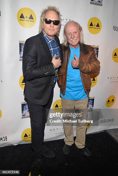 Musicians Matt Sorum and Butch Trucks attend Adopt The Arts Live Benefit Concert For LAUSD Elementary Schools at The Roxy Theatre on January 12, 2015...