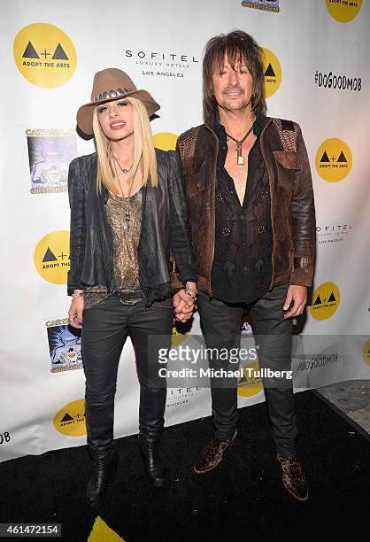Musicians Orianthi and Richie Sambora attend Adopt The Arts Live Benefit Concert For LAUSD Elementary Schools at The Roxy Theatre on January 12, 2015...