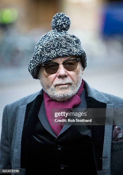 Gary Glitter, real name Paul Gadd, arrives at Southwark Crown Court on January 13, 2015 in London, England. The former glam rock star is charged with...