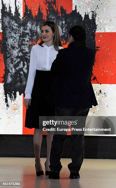 Queen Letizia of Spain attends 'Telefonica Ability Awards 2015' at Telefonica heaquarters on January 12, 2015 in Madrid, Spain.