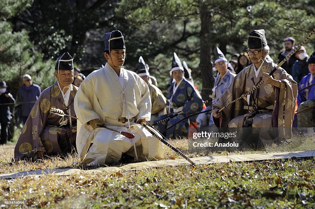 Traditional Japanese archery ritual