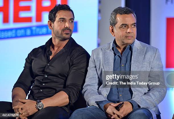 John Abraham and Paresh Rawal at the announcement ceremony of Hera Pheri 3.