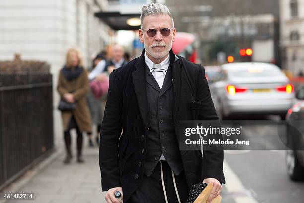 Nick Wooster at the London Collections: Men AW15 at on January 10, 2015 in London, England.