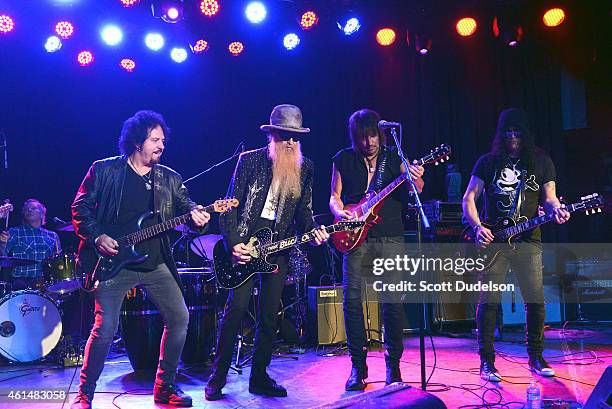 Guitarist Steve Lukather of Toto, guitarist Billy Gibbons of ZZ Top, guitarist Richie Sambora of Bon Jovi, and guitarist Slash of Guns N' Roses...