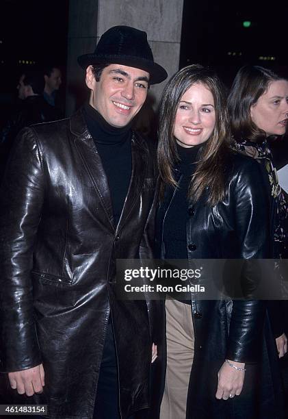 Actor Danny Nucci and actress Paula Marshall attends the "Mamma Mia!" Opening Night Performance on February 26, 2001 at the Shubert Theatre in...