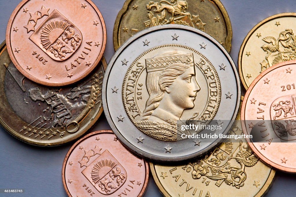 Latvia Euro coins