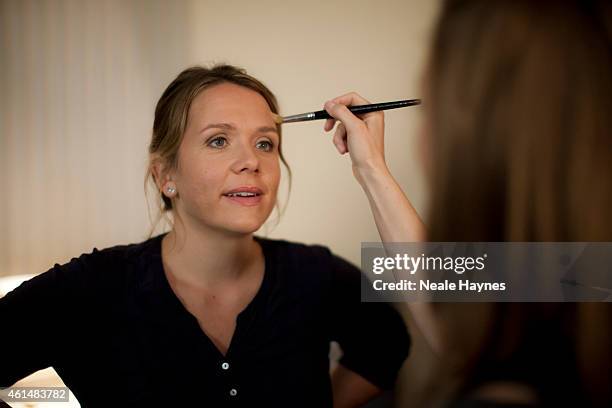 Actor Kerry Godliman is photographed on set of the comedy drama Derek in which Ricky Gervais stars and directs. August 4, 2012 in London, England.