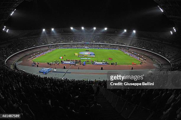 General view of San Paolo stadium prior to the FIFA 2014 World Cup qualifier group B match between Italy and Armenia at Stadio San Paolo on October...