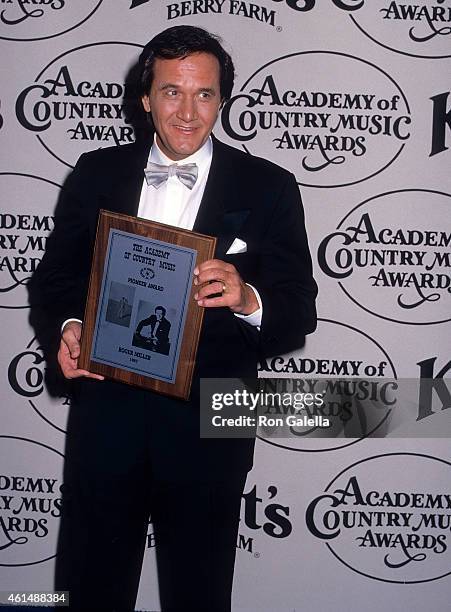 Musician Roger Miller attends the 23rd Annual Academy of Country Music Awards on March 21, 1988 at the Good Time Theatre, Knott's Berry Farm in Buena...