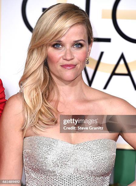 Reese Witherspoon arrives at the 72nd Annual Golden Globe Awards at The Beverly Hilton Hotel on January 11, 2015 in Beverly Hills, California.