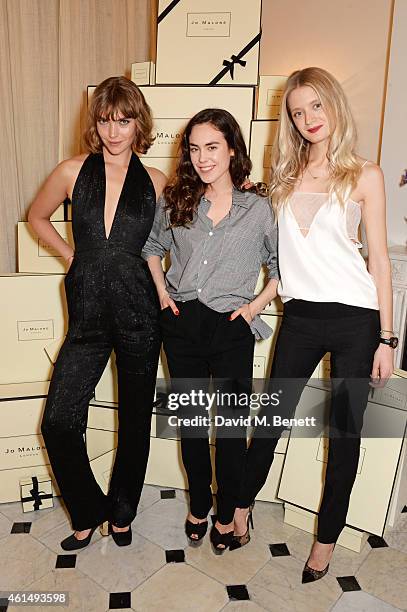 Arizona Muse, Tallulah Harlech and Rebecca Corbin Murray attend a dinner hosted by Jo Malone London and Tallulah Harlech to launch the "...Just...