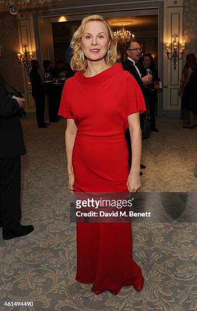 Dina Korzun attends a gala evening celebrating Old Russian New Year's Eve in aid of the Gift Of Life Foundation at The Savoy Hotel on January 13,...