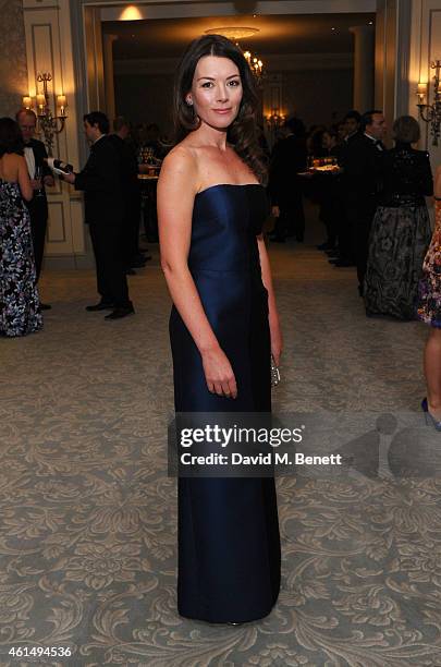 Justine Waddell attends a gala evening celebrating Old Russian New Year's Eve in aid of the Gift Of Life Foundation at The Savoy Hotel on January 13,...