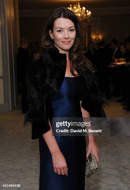 Justine Waddell attends a gala evening celebrating Old Russian New Year's Eve in aid of the Gift Of Life Foundation at The Savoy Hotel on January 13,...