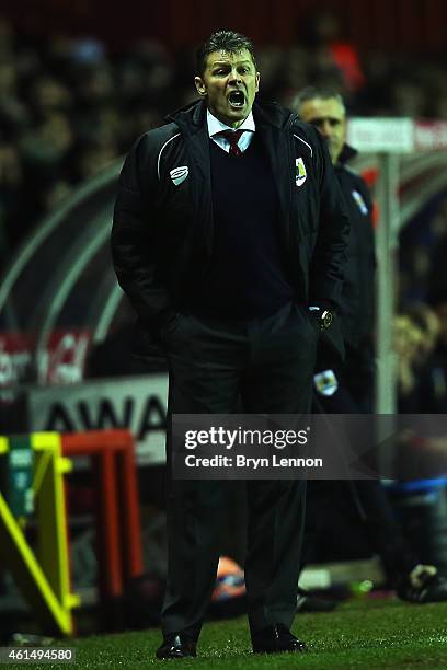 Bristol City Manger Steve Cotterill looks on during the FA Cup Third Round Replay between Bristol City and Doncaster Rovers at Ashton Gate on January...