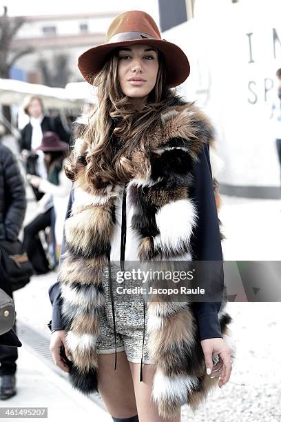 Patrizia Bonetti is seen during Pitti Immagine Uomo 85 on January 9, 2014 in Florence, Italy.