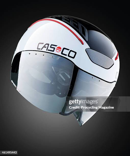 Casco SPEEDtime helmet photographed on a black background, taken on March 19, 2013.