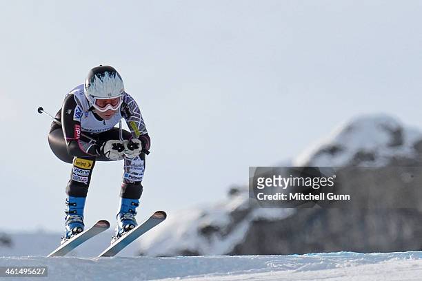 Jacqueline Wiles of The USA races down the course whilst competing in the FIS Alpine World Cup downhill training on January 09, 2014 in Zauchensee,...
