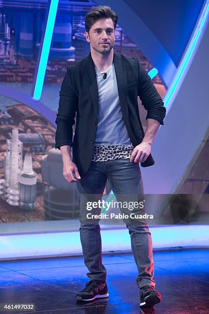 Spanish singer David Bustamante attends 'El Hormiguero' TV Show at 'Vertice' studios on January 13, 2015 in Madrid, Spain.