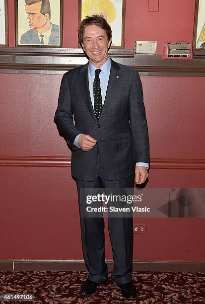 Actor Martin Short attends Broadway's "It's Only a Play" cast photo call at Sardi's on January 13, 2015 in New York City.