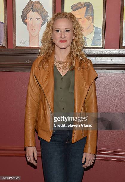 Actress Katie Finneran attends Broadway's "It's Only a Play" cast photo call at Sardi's on January 13, 2015 in New York City.