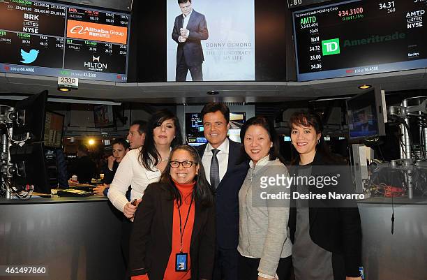 Singer/actor Donny Osmond rings The NYSE Closing Bell at New York Stock Exchange on January 13, 2015 in New York City.