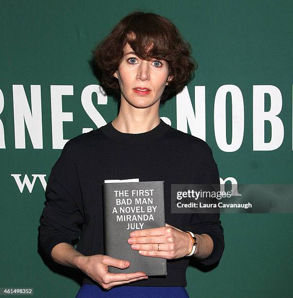 Miranda July Signs Copies Of Her Book "First Bad Man" at Barnes & Noble Union Square on January 13, 2015 in New York City.