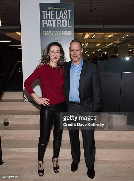 Paula Froelich and Sebastian Junger at Yahoo! Presents Sebastian Junger In Conversation at Yahoo on January 13, 2015 in New York City.