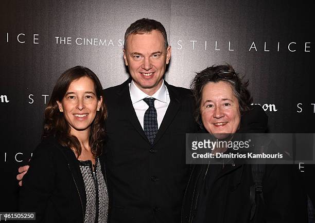 Pam Koffler, Wash Westmoreland and Christine Vachon attend The Cinema Society with Montblanc and Dom Perignon screening of Sony Pictures Classics'...