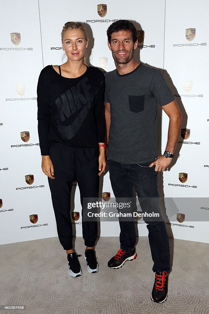 Maria Sharapova And Mark Webber - Porsche Photo Call