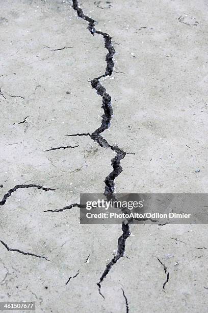 cracked, dry earth - cracked stock-fotos und bilder