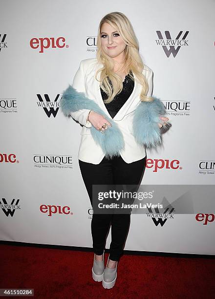 Singer Meghan Trainor attends the record release party for her debut album "Title" at Warwick on January 13, 2015 in Hollywood, California.