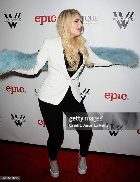 Singer Meghan Trainor attends the record release party for her debut album "Title" at Warwick on January 13, 2015 in Hollywood, California.