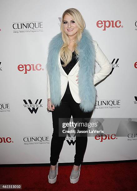 Singer Meghan Trainor attends the record release party for her debut album "Title" at Warwick on January 13, 2015 in Hollywood, California.