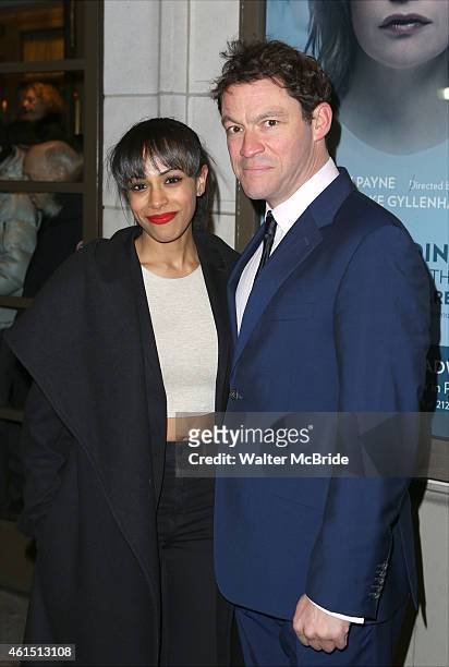 Nicolette Robinson and Dominic West attend the Broadway Opening Night Performance of The Manhattan Theatre Club's production of 'Constellations' at...