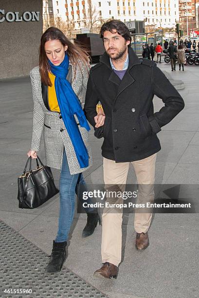 Bullfighter Cayetano Rivera and model Eva Gonzalez are seen on January 13, 2015 in Madrid, Spain.