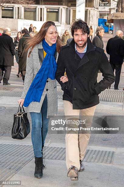 Bullfighter Cayetano Rivera and model Eva Gonzalez are seen on January 13, 2015 in Madrid, Spain.